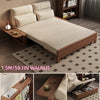 Solid Wood Metal Frame Convertible Sofa Bed with Hidden Storage