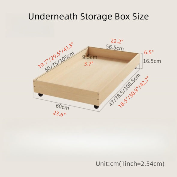 Solid Wood Metal Frame Convertible Sofa Bed with Hidden Storage