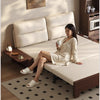 Solid Wood Metal Frame Convertible Sofa Bed with Hidden Storage