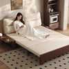 Solid Wood Metal Frame Convertible Sofa Bed with Hidden Storage