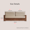 Solid Wood Pull Out Sofa Bed with Underneath Storage Drawers
