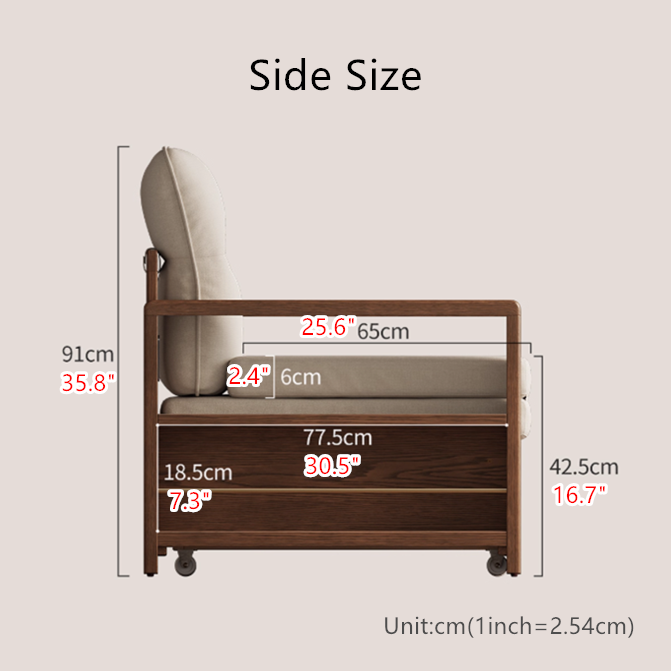 Solid Wood Pull Out Sofa Bed with Underneath Storage Drawers – SPS ...