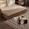 Solid Wood Pull Out Sofa Bed with Underneath Storage Drawers