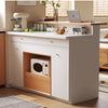 Space-Saving Extendable Kitchen Island Table with Large Storage Cabinet