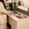 Space-Saving Extendable Kitchen Island Table with Large Storage Cabinet