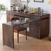 Multipurpose Sideboard Cabinet with Rotating Tabletop