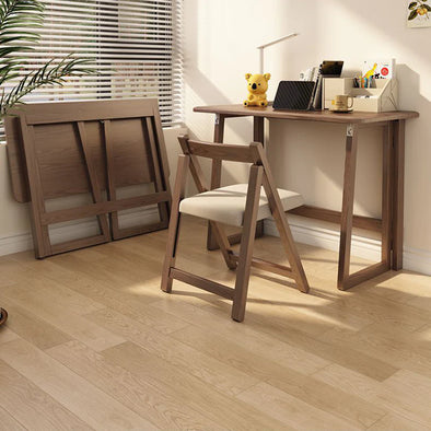 Space Saving Solid Wood Folding Desk