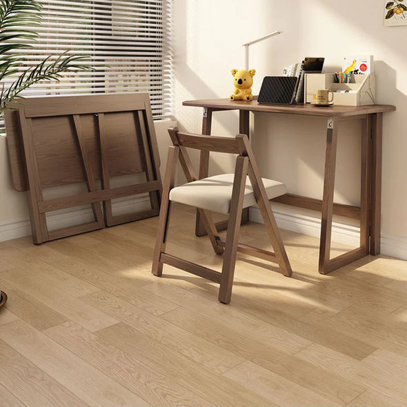 Space Saving Solid Wood Folding Desk