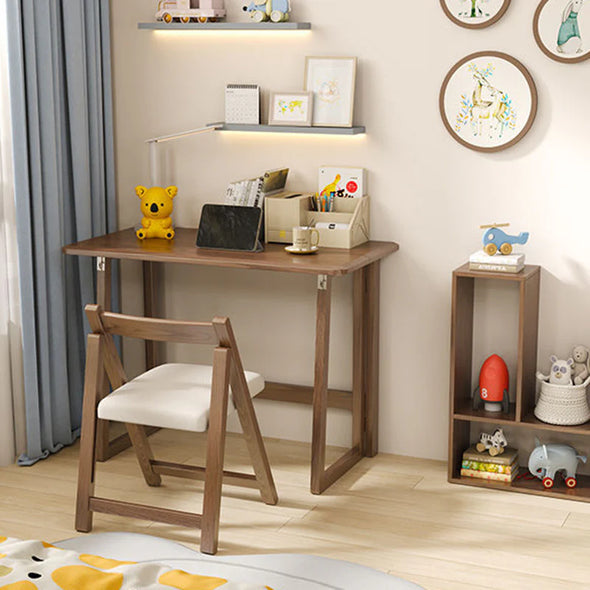 Space Saving Solid Wood Folding Desk