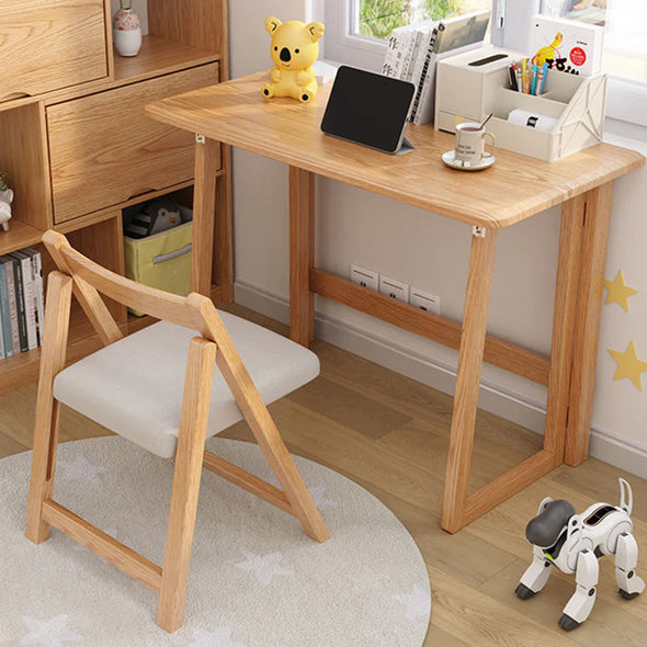 Space Saving Solid Wood Folding Desk