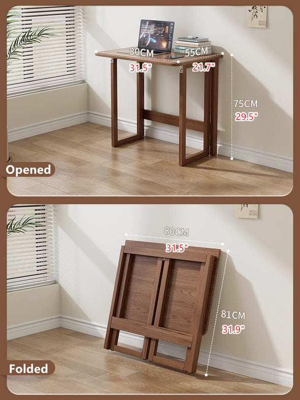 Space Saving Solid Wood Folding Desk