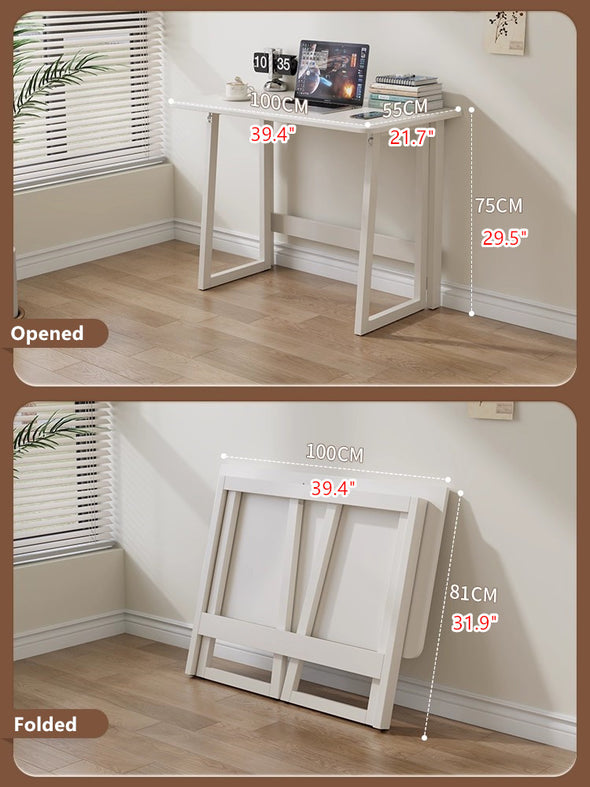 Space Saving Solid Wood Folding Desk
