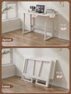 Space Saving Solid Wood Folding Desk
