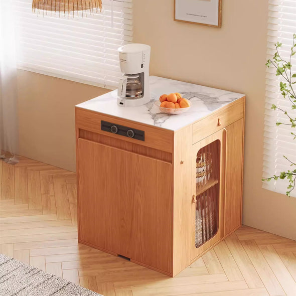 Space Saving Solid Wood Kitchen Island Dining Table