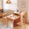 Space Saving Solid Wood Kitchen Island Dining Table