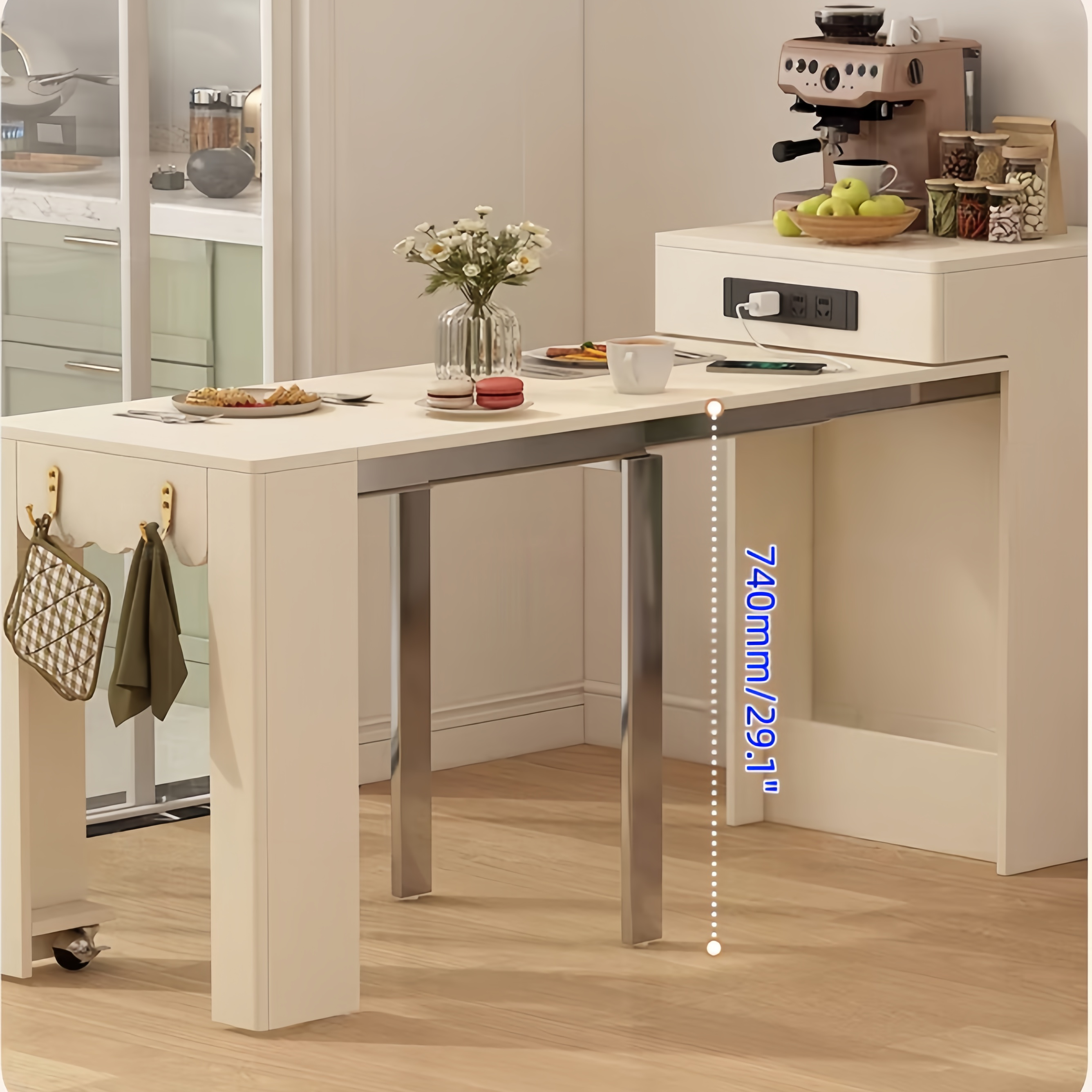 Space Saving Designed Mini Extendable Console Table For Apartments and ...