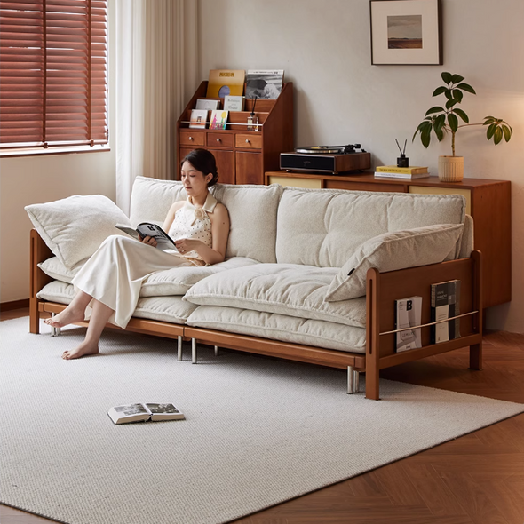 Versatile 3-in-1 Cloud Sofa Bed with Built-In Side Storage