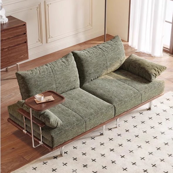 Modern Separate Pull-Out Sofa Bed with Armrest End Table