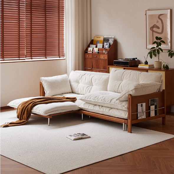 Versatile 3-in-1 Cloud Sofa Bed with Built-In Side Storage