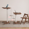 Liftable and Adjustable Solid Wood Laptop Desk with Universal Wheels