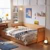 Solid Wood POLKA Pull Out Sofa Bed with Underneath Storage Drawers