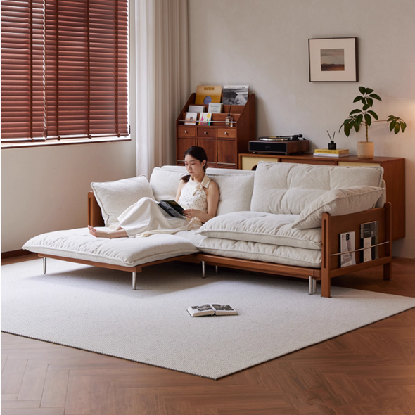 Versatile 3-in-1 Cloud Sofa Bed with Built-In Side Storage