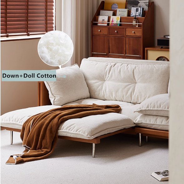 Versatile 3-in-1 Cloud Sofa Bed with Built-In Side Storage