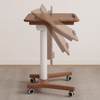 Liftable and Adjustable Solid Wood Laptop Desk with Universal Wheels