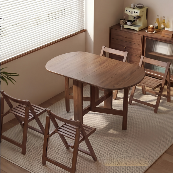 Ultra-Thin Solid Wood Double Drop Leaf Dining Table – SPS FURNTIURE