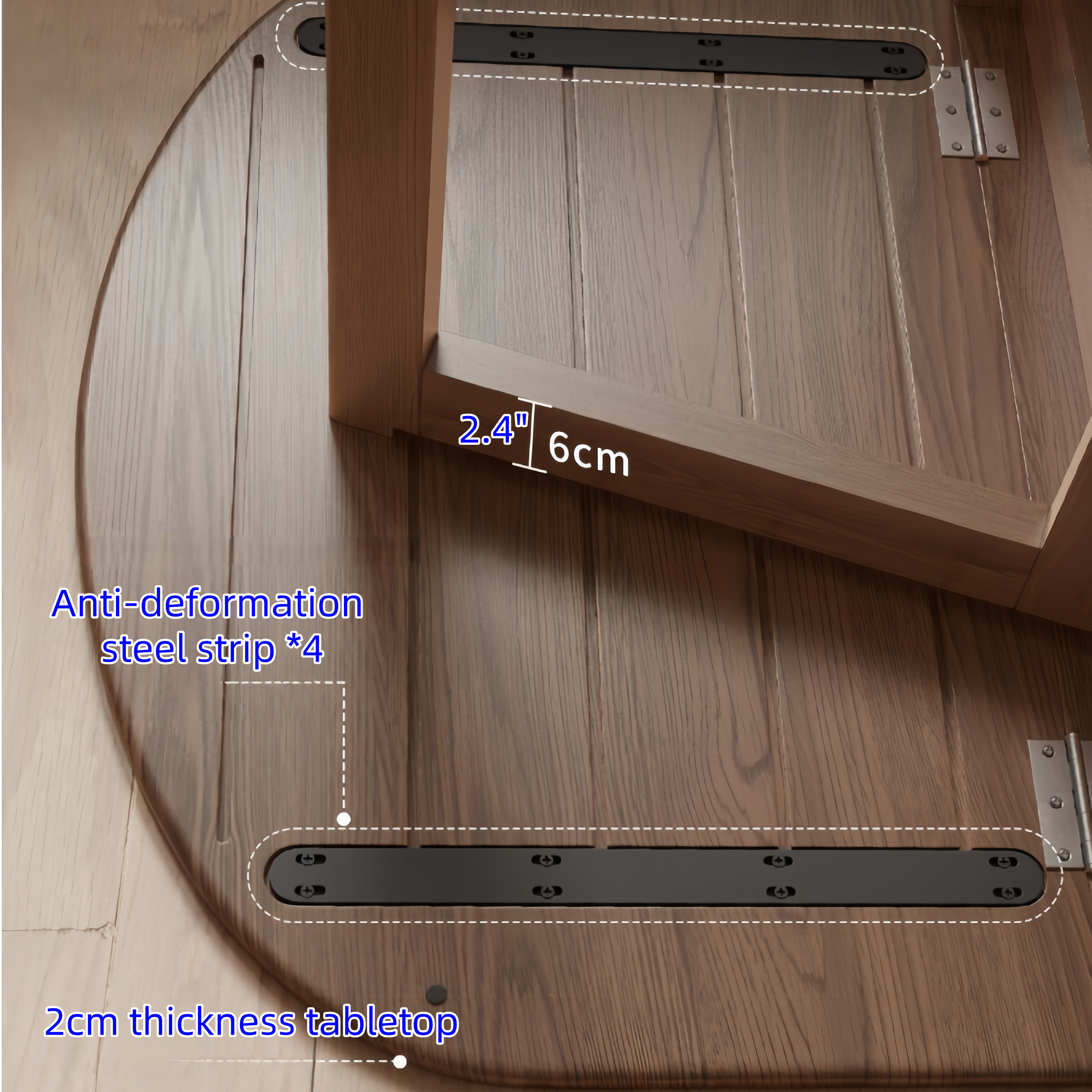 Ultra-Thin Solid Wood Double Drop Leaf Dining Table – SPS FURNTIURE
