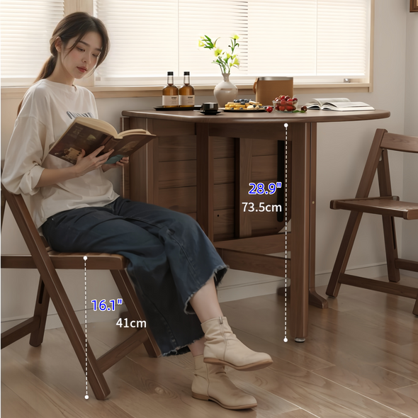 Ultra-Thin Solid Wood Double Drop Leaf Dining Table – SPS FURNTIURE