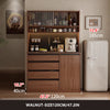 Solid Wood Coffee Bar Cabinet with Peg Board Organizer and Ample Storage