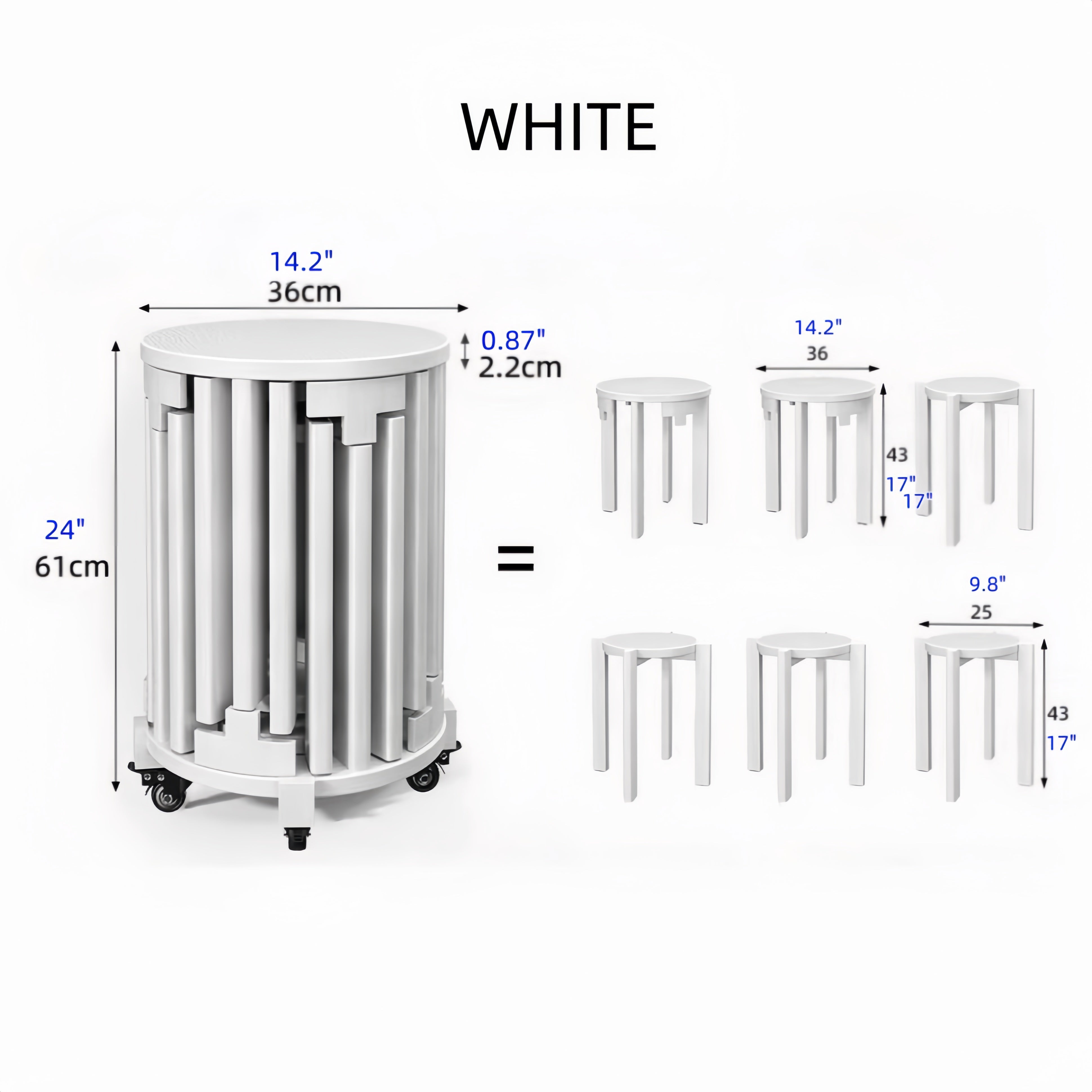 Stackable Box Stool 6-In-1 Solid Wood Stackable Stools – SPS FURNTIURE