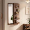 Wall Mounted Full Body Mirror with Peg Board Organizer
