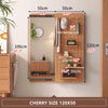 Wall Mounted Full Body Mirror with Peg Board Organizer