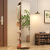 Full Body Mirror with Coat Rack