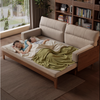 DM Solid Wood Frame Pull-Out Sofa Bed