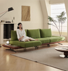 Modern Modular Island Rotating Sofa with Adjustable Armrest and Back Cushion
