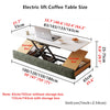3-In-1 Chenille Fabric Sofa Bed with Electric Lifting Coffee Table