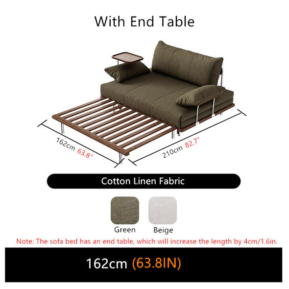 Modern Separate Pull-Out Sofa Bed with Armrest End Table