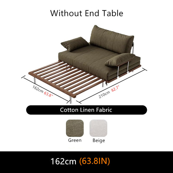 Modern Separate Pull-Out Sofa Bed with Armrest End Table
