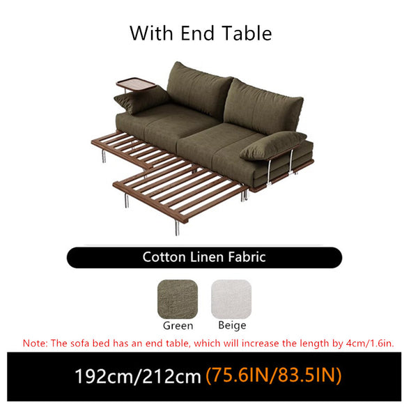 Modern Separate Pull-Out Sofa Bed with Armrest End Table