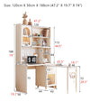 Space Saving Work Station with Shelf and Rotating Desk