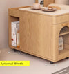 Multifunction End Table with Adjustable Tabletop and Universal Wheels