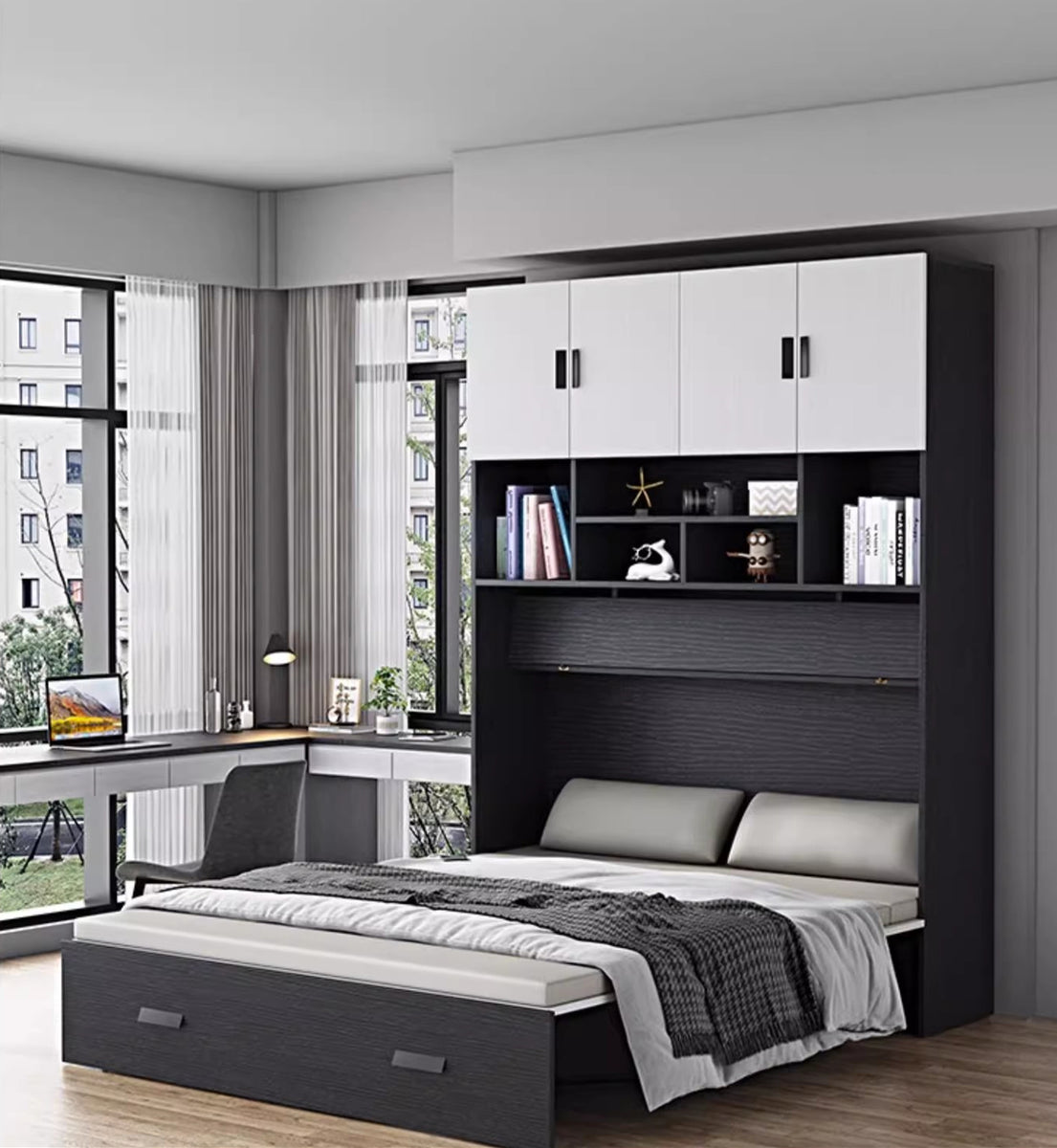 Murphy Cabinet Bed With Deepest Storage Shelf Sps Furntiure