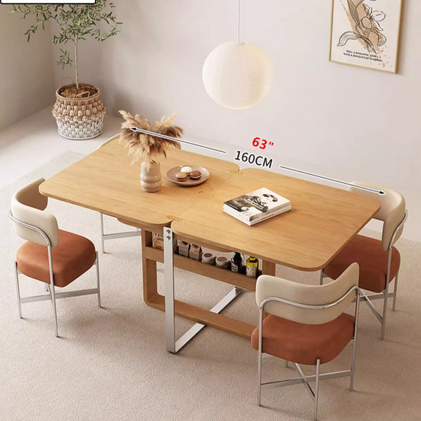 Extendable Tabletop Solid Wood Dining Table