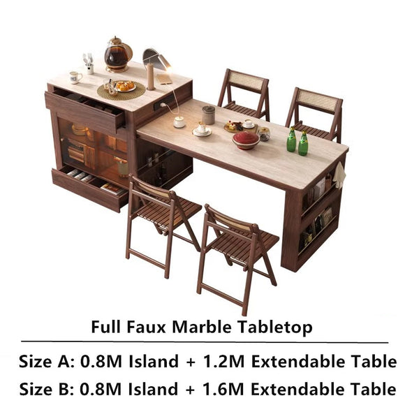 Telescopic Kitchen Island Table