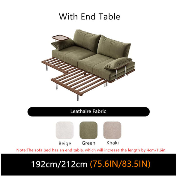 Modern Separate Pull-Out Sofa Bed with Armrest End Table