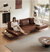 Modern Modular Island Rotating Sofa with Adjustable Armrest and Back Cushion