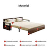 Multifunction Sofa Bed With Foldable Work Desk and Underneath Storage